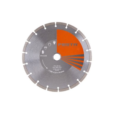 Disc de tăiere cu diamant FESTA 230 x 2,6 x 22,0 mm segmentat