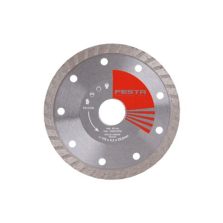 Disc de tăiere cu diamant FESTA 115 x 2,2 x 22,2 mm turbo