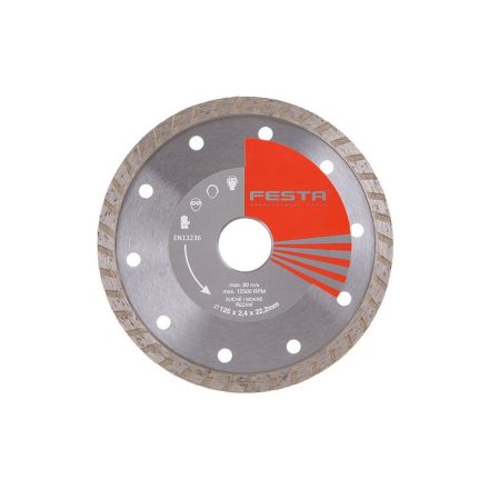 Disc de tăiere cu diamant FESTA 125 x 2,4 x 22,2 mm turbo