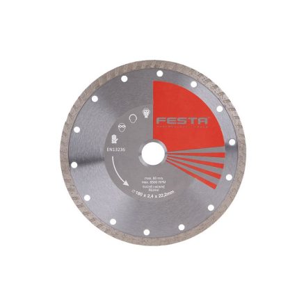 Disc de tăiere cu diamant FESTA 180 x 2,4 x 22,2 mm turbo