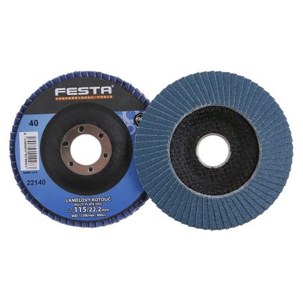FESTA Disc abraziv 115 x 22,2 mm / P40 inox