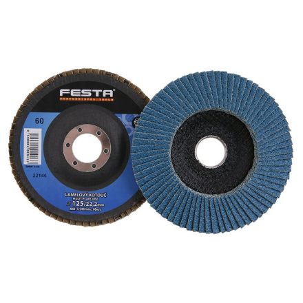 FESTA Disc abraziv 125 x 22,2 mm / P60 inox