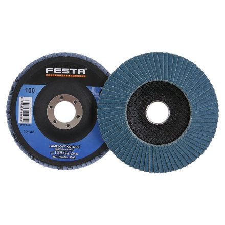 FESTA Disc abraziv 125 x 22,2 mm / P100 inox
