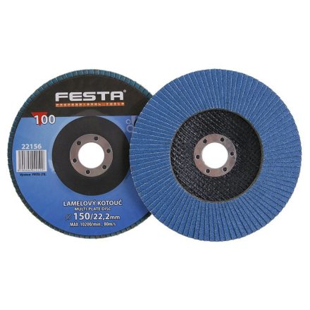 FESTA Disc abraziv 150 x 22,2 / P100 inox