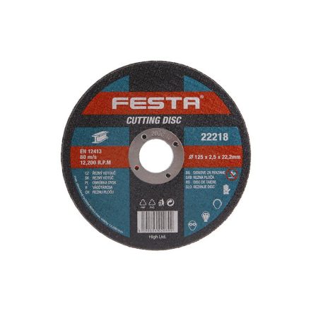 FESTA Disc de tăiere pentru metal 125 x 2,5 x 22,2 mm