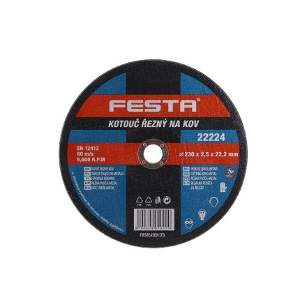 FESTA Disc de tăiere pentru metal 230 x 2,5 x 22,2 mm