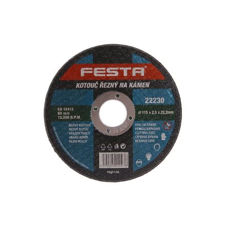 FESTA Disc de tăiere pentru piatră 115 x 2,5 x 22,2 mm