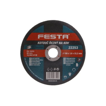 FESTA Disc de tăiere pentru metal 150 x 1,6 x 22,2 mm