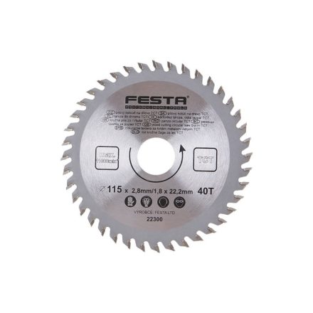 FESTA Pânză de ferăstrău pentru lemn 115 x 22,2 x 1,8 mm / 40T
