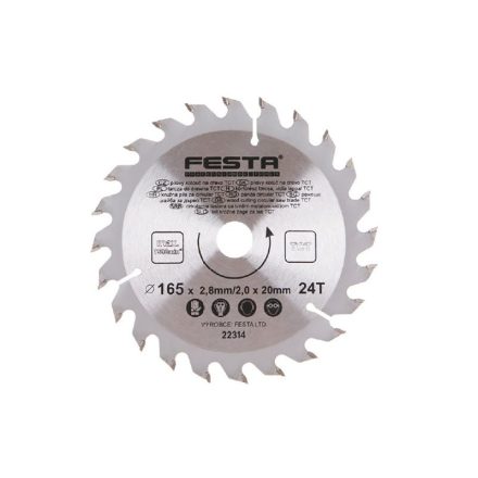 FESTA Pânză de ferăstrău pentru lemn 165 x 20 x 2,8 mm / 24T