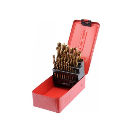 STHOR Set de burghie elicoidale, 13 piese, 1-13 mm, HSS-Titan