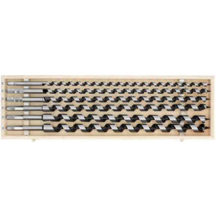 STHOR Set burghiu pentru lemn 6 piese (10-12-14-16-18-20 mm) cutie din lemn de 460 mm