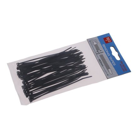 Legătură de cablu 120 x 2,5 mm neagră (50 buc)