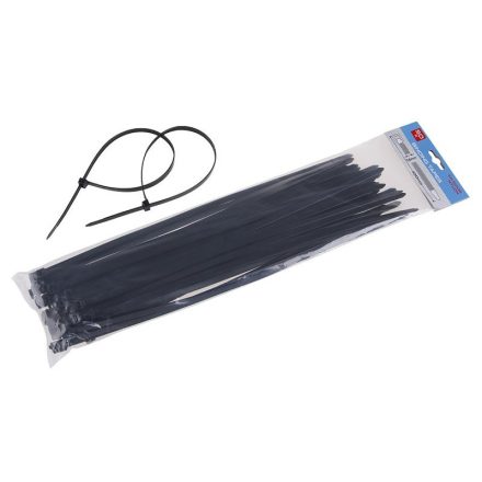Legătură de cablu 400 x 7,6 mm neagră (50 buc)