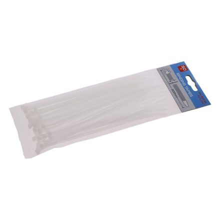 Legătură pentru cablu 200 x 3,6 mm alb (50 buc)