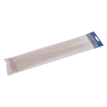 Legătură de cablu 400 x 4,8 mm albă (50 buc)