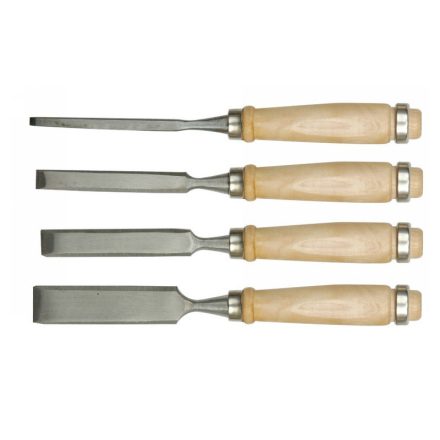 Set dălți pentru lemn 4 părți cu mâner din lemn DIY