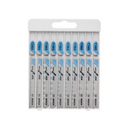 Set de pânze de ferăstrău BOSCH pentru decoupage 10 piese clemă în T pentru metal