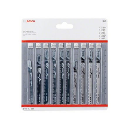 Set de pânze de ferăstrău BOSCH pentru decoupage 10 piese clemă în T pentru lemn