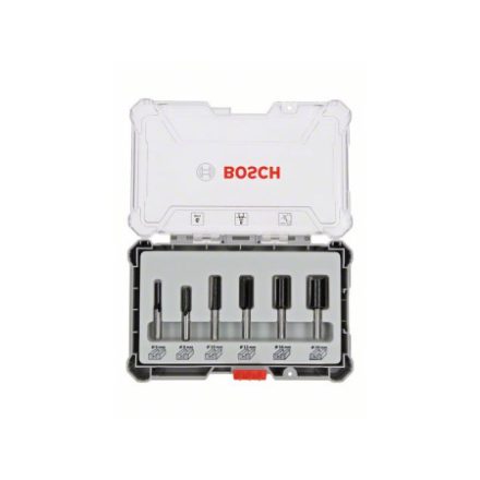 Set de frezat pentru caneluri BOSCH 6 piese cu mandrina de 8 mm