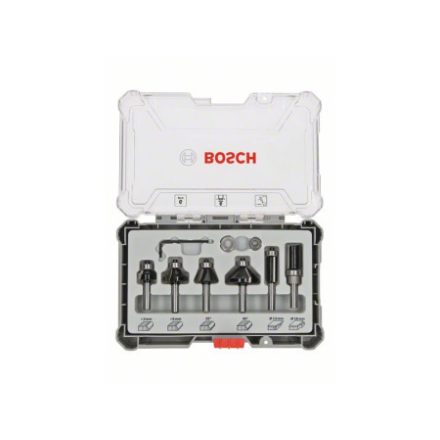Set de frezat margini și profile BOSCH 6 piese cu mandrina de 6 mm