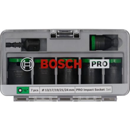 BOSCH PRO Set de chei tubulare 7 piese 1/2" 13-24 mm CrMo