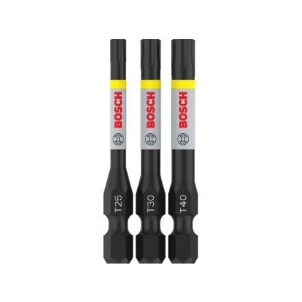 BOSCH PRO Set capete de șurubelnită cu impact 3 piese T25 / T30 / T40 x 55 mm 1/4" Hex