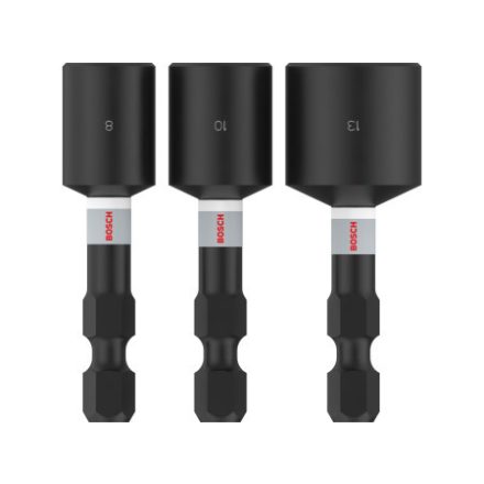 BOSCH PRO Set de șurubelnițe cu impact 3 piese 50 mm (8 / 10 / 13 mm) 1/4 Hex