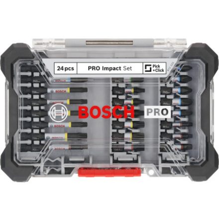 BOSCH PRO Set capete de șurubelniță Impact, 24 piese, 1/4" Hex