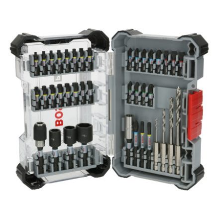 Set de vârfuri de impact și coadă de burghiu pentru lemn BOSCH PRO cu 40 de piese 1/4" Hex