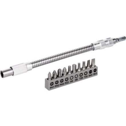 Set vârfuri BOSCH 11 piese cu extensie metalică flexibilă 200 mm