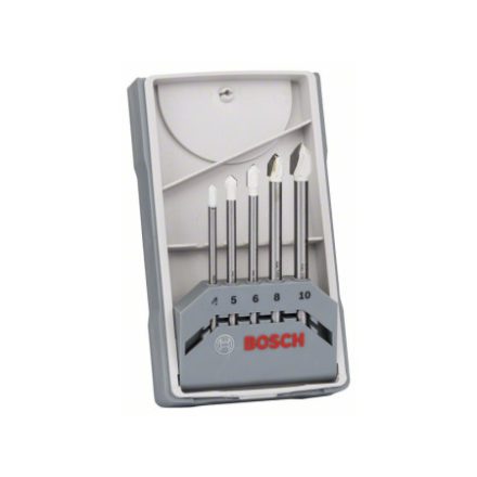 Set de burghie pentru sticlă și țiglă BOSCH 5 bucăți cilindric (4-5-6-8-10 mm) CYL-9 Ceramic moale