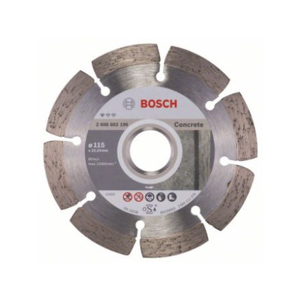 BOSCH Disc de tăiere diamantat 115 x 1,6 x 10 x 22,2 mm segmentat Standard for Concrete