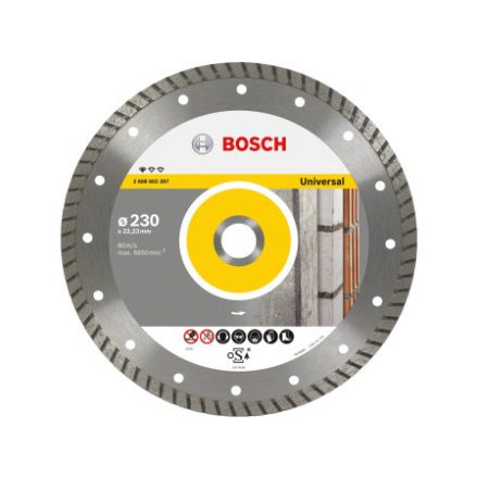 BOSCH Disc de tăiere cu diamant 230 x 2,5 x 10 x 22,2 mm turbo Standard pentru universal