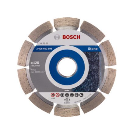BOSCH Disc de tăiere cu diamant 125 x 1,6 x 10 x 22,2 mm segmentat Standard for Stone