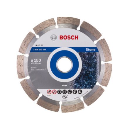 BOSCH Disc de tăiat cu diamant 150 x 2,0 x 10 x 22,2 mm segmentat Standard for Stone