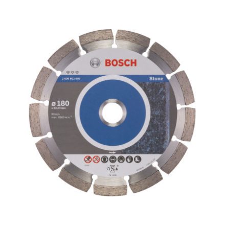 BOSCH Disc de tăiere diamantat 180 x 2,0 x 10 x 22,2 mm segmentat Standard for Stone
