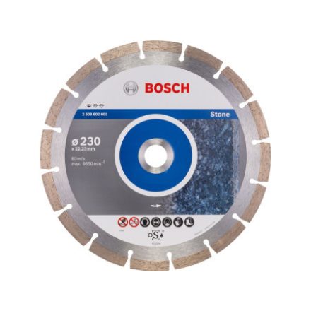 BOSCH Disc de tăiere diamantat 230 x 2,3 x 10 x 22,2 mm segmentat Standard for Stone