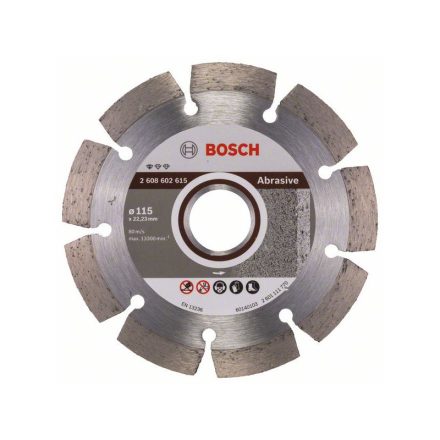 Disc de tăiat diamant BOSCH 115 x 1,6 x 10,0 x 22,2 mm segmentat Professional pentru abraziv
