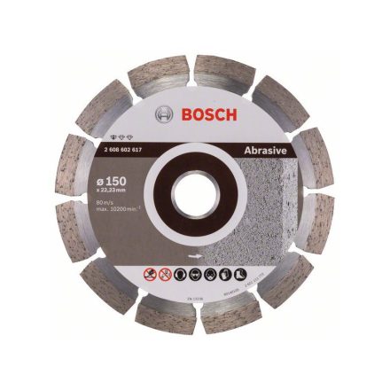 Disc de tăiere cu diamant BOSCH 150 x 2,0 x 10,0 x 22,2 mm segmentat Professional pentru abraziv