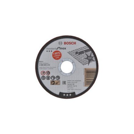 BOSCH Disc de tăiat pentru metalul 115 x 1,6 x 22,2 mm drept inox WA 60 T BF