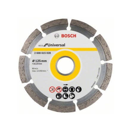BOSCH Disc de tăiere cu diamant 125 x 2,0 x 7,0 x 22,2 mm segmentat ECO pentru Universal (10 buc)