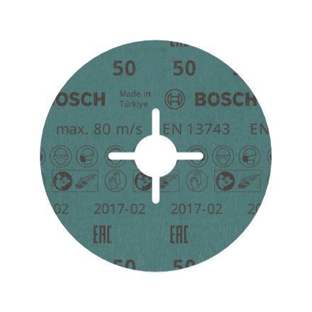 BOSCH PRO Disc de fibre pentru inox 125 x 22,2 mm / P50 ceramică cu grăunțe