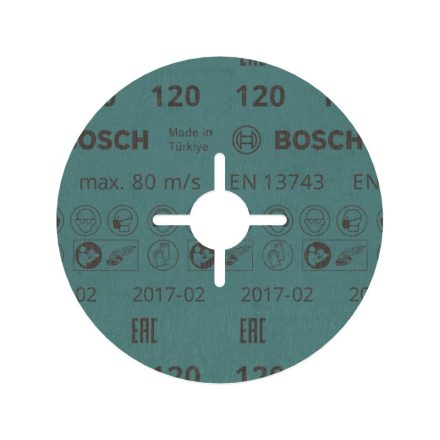BOSCH PRO Disc de fibră pentru inox 125 x 22,2 mm / P120 granulație ceramică