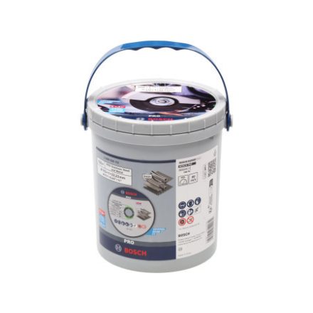 BOSCH PRO Disc de tăiere pentru inox/metal 115 x 1,0 x 22,2 mm St. Steel & Metal în ambalaj de găleată (100 buc)