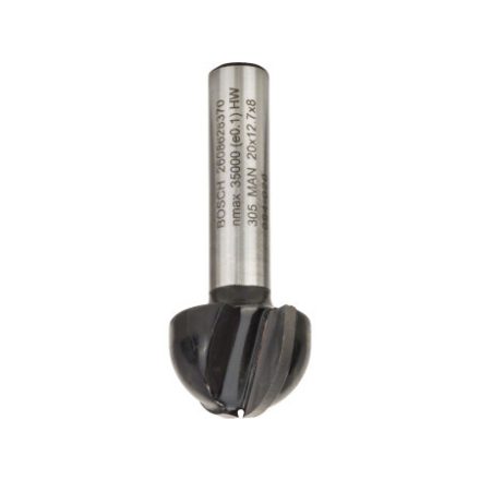 BOSCH Freză pentru caneluri din metal dur 20,0 (r=10 mm) x 12,4 x 46 x 8 mm