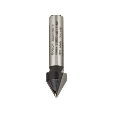 BOSCH Freză cu vârf de carbură în formă de V 11,0 x 14 x 45 x 8 mm / 60°