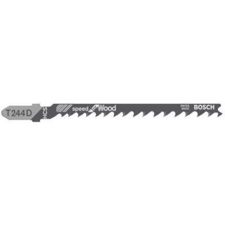 Pânză de ferăstrău alternativ BOSCH pentru lemn T 244 D 100/4,0-5,2 mm pentru tăiere curbată (3 buc)