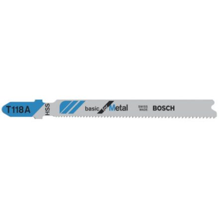 Pânză de ferăstrău alternativ BOSCH pentru metal T 118 A 92/1,1-1,5 mm (3 buc)