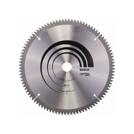 Pânză de ferăstrău BOSCH pentru lemn 305 x 30 x 2,5 mm / 96T Optiline Wood ATB